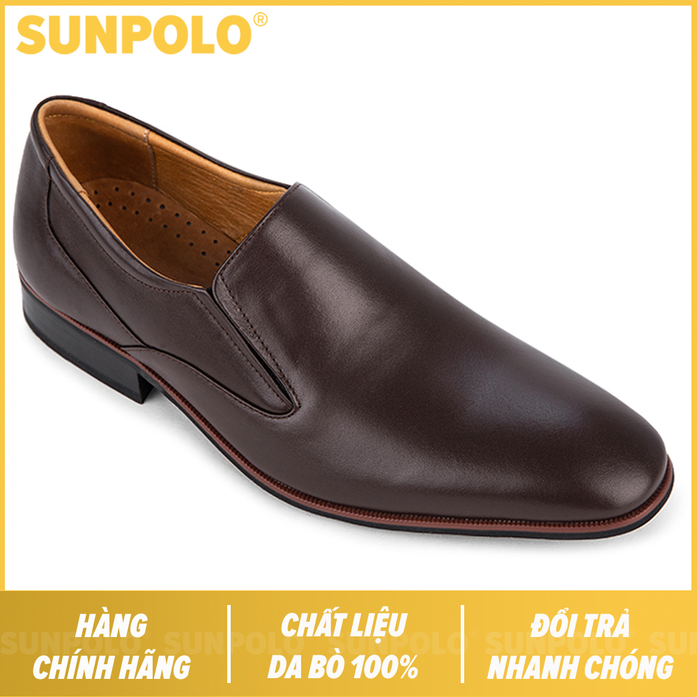 Giày Tây Nam Da Bò SUNPOLO SUMU6673 (Đen, Nâu)