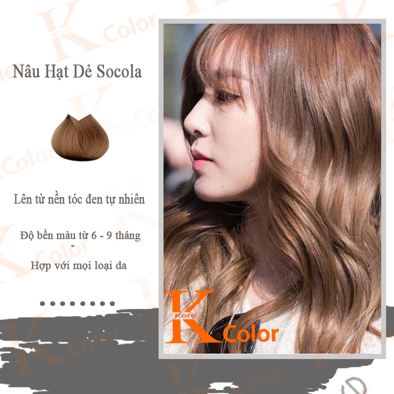 Thuốc nhuộm tóc Nâu Hạt Dẻ kcolor