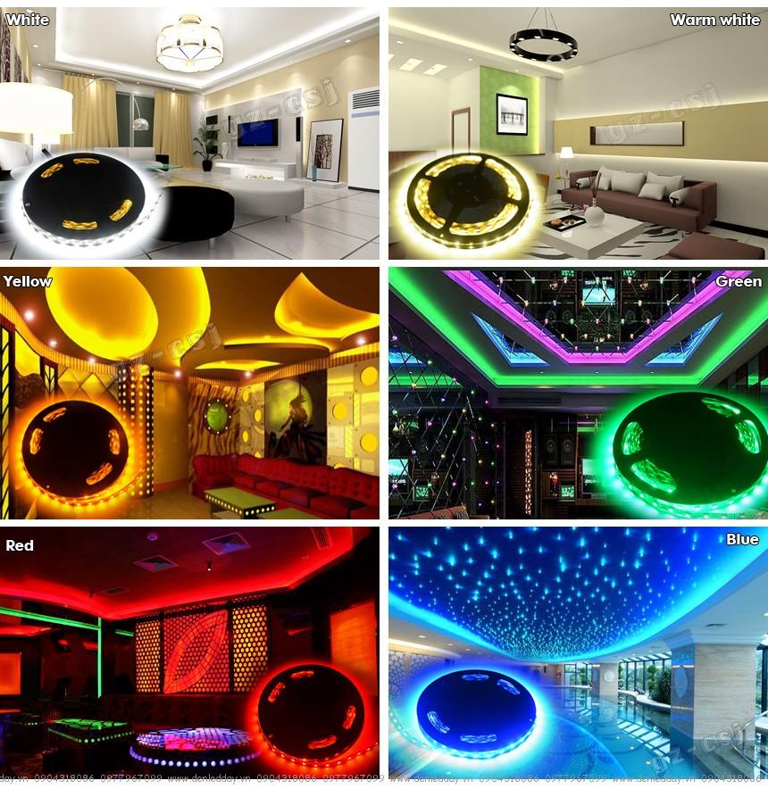 Bộ đèn led dây 5050 cuộn 5m ip65 có keo chống nước + nguồn + khiển