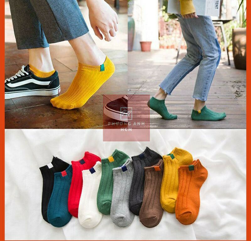 [HCM]Tất - Vớ nam nữ cổ ngắn trơn