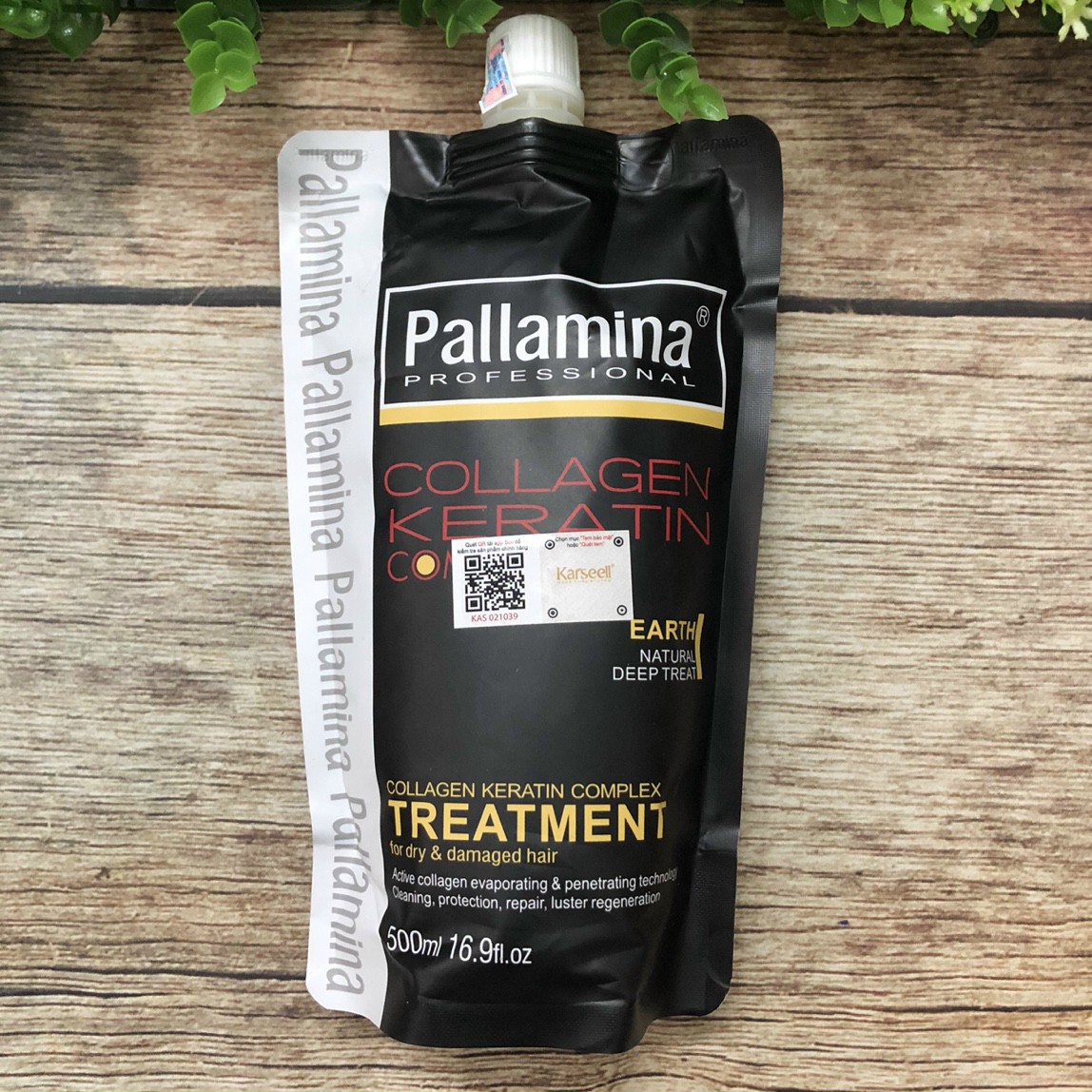 Hấp dầu suôn mượt pallamina collagen keratin complex túi chính hãng 500ml