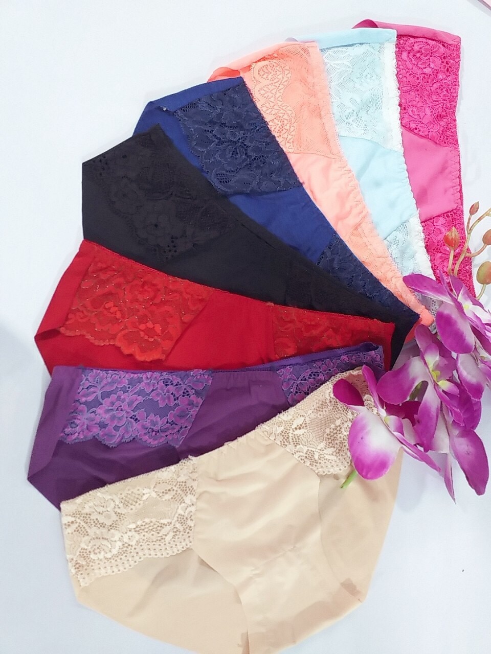 Set 3 Quần Lót Su Phối Ren 2 Bên