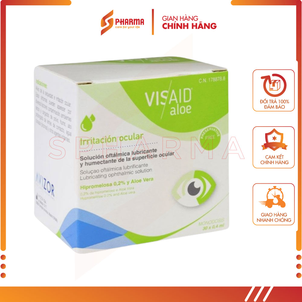 Dung dịch nhỏ mắt visaid aloe – giảm cảm giác mỏi mắt, khô mắt và kích ứng mắt - avizor tây ban nha