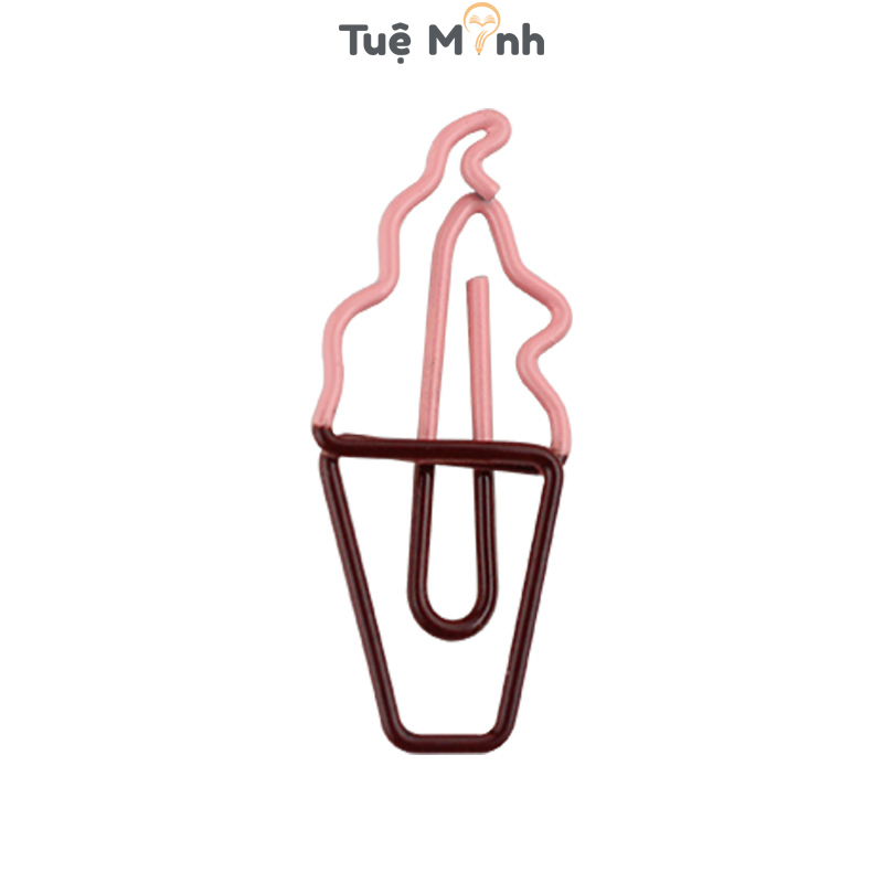 Kẹp giấy hoạt hình dễ thương nhiều mẫu đồ ăn/trái cây, VPPTUEMINH ghim kim loại K03