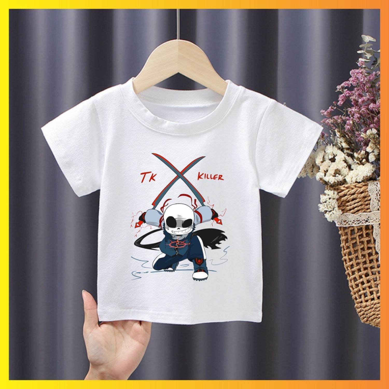 Áo thun game Undertale Sans error Lost DustTale màu trắng độc đáo đủ size cho bé trai bé gái .t.t