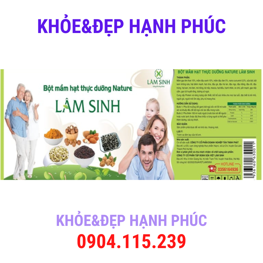 Bột Mầm Hạt Nature Lâm Sinh – 450g/hộp