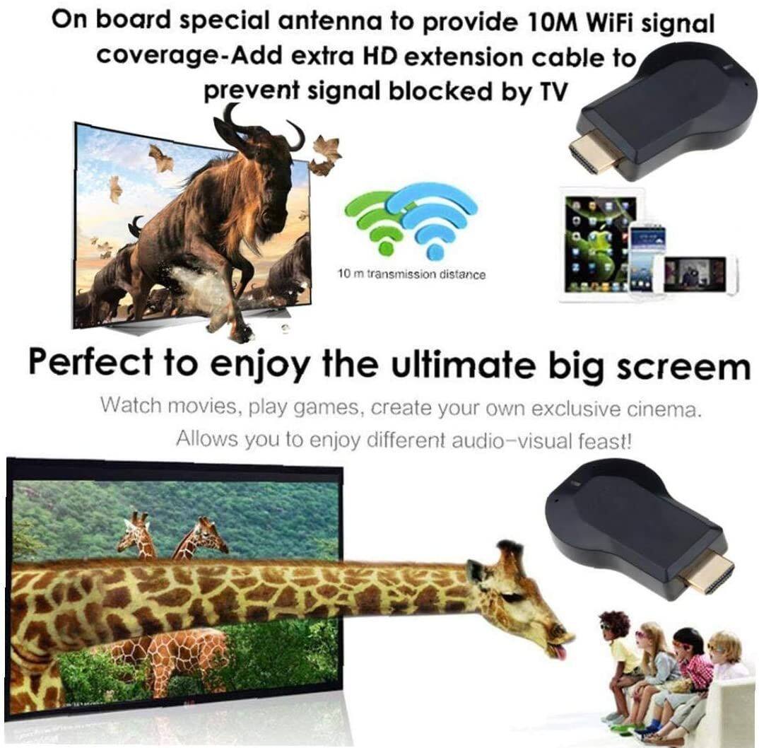 Anycast M9 Plus รุ่นใหม่ล่าสุด 2022 HDMI WIFI Display เชื่อมต่อมือถือขึ้นทีวี รองรับ iPhone/iPad Google Chrome,Google Home และ Android Screen Mirroring Cast Screen AirPlay DLNA MiracastrPlay DLNA Miracast