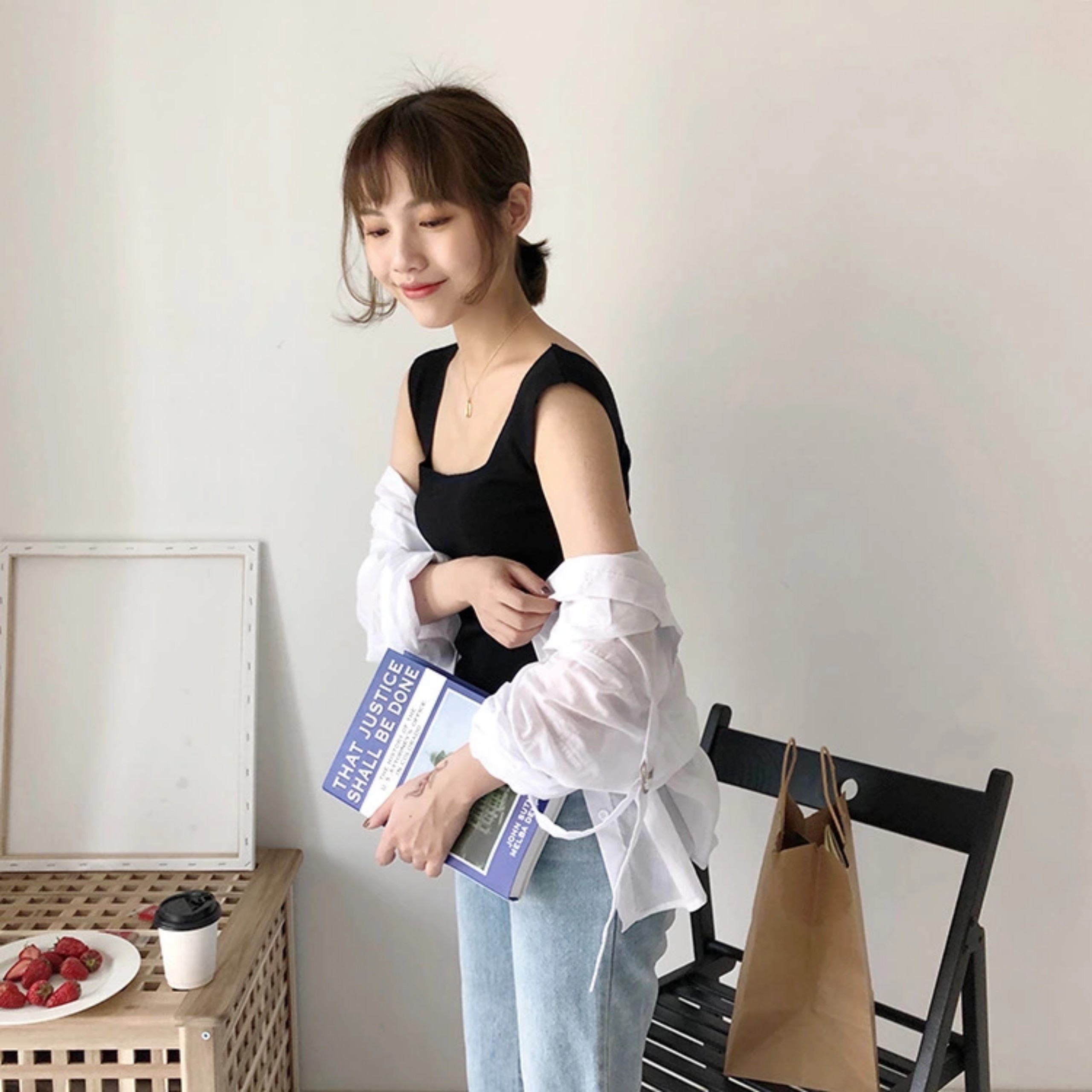 [ HOT ] Áo Kiểu Hot Girl Cổ Vuông  Ulzzang Style Hàn Quốc Mùa Hè Mát Mẻ Cho Nữ Cực Xinh TTVA0010