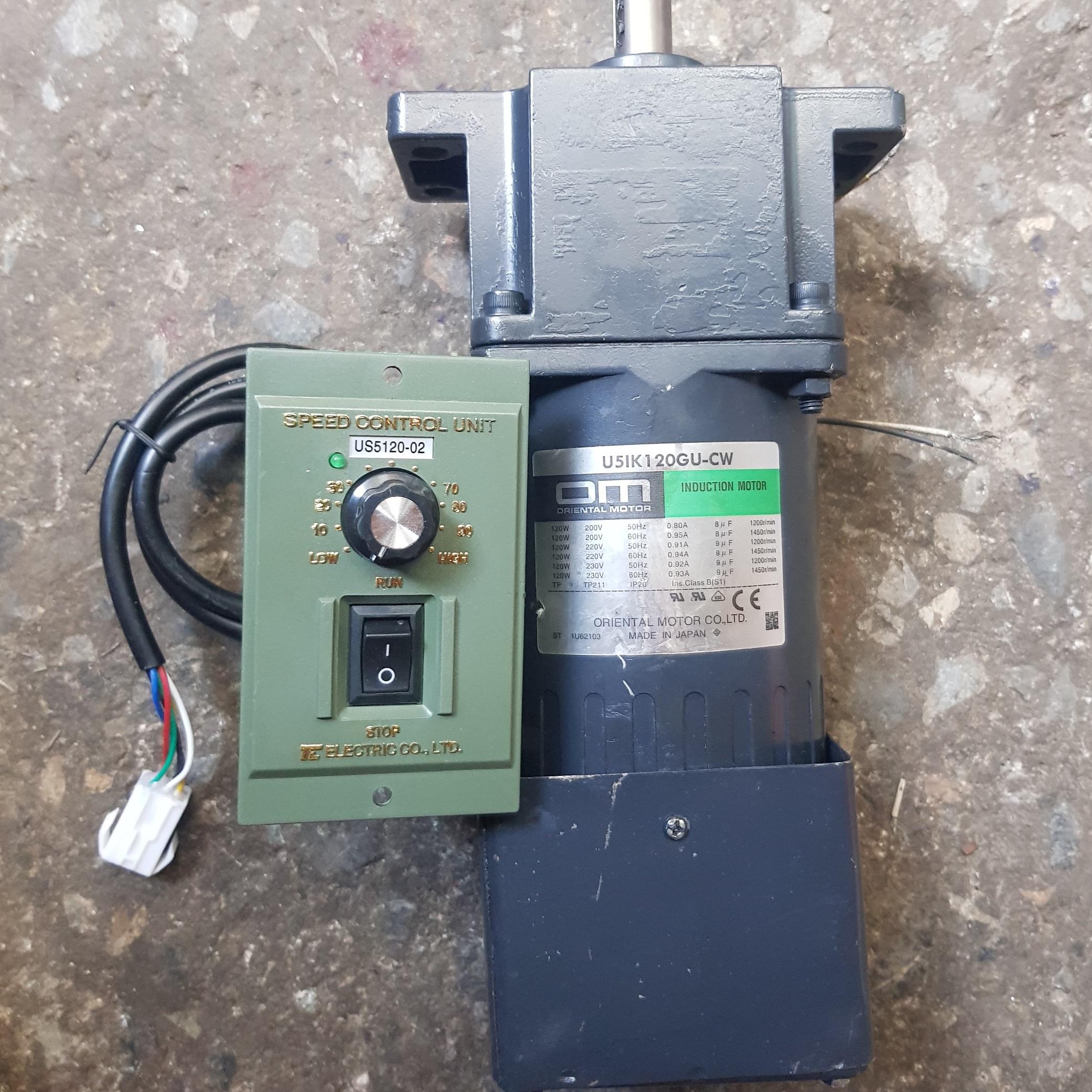 Motor giảm tốc 120w kèm bộ điều khiển tốc độ