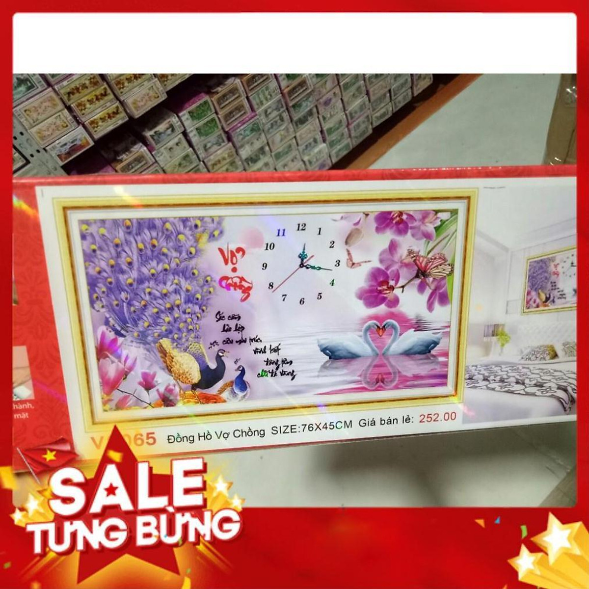 Tranh đá cao cấp abc vợ chồng vs065 76 x 45 cm