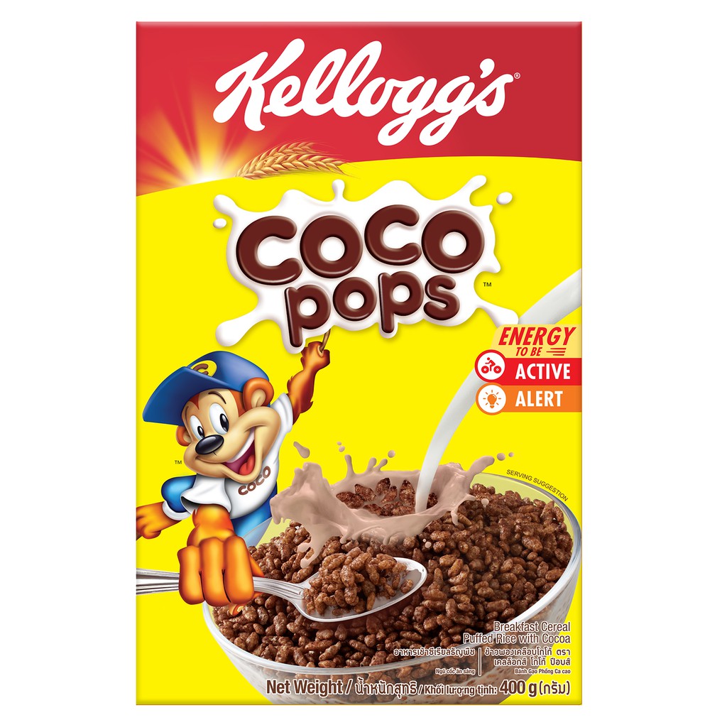 Ngũ cốc ăn sáng cho bé Kellogg's Coco Pops hộp 220gr
