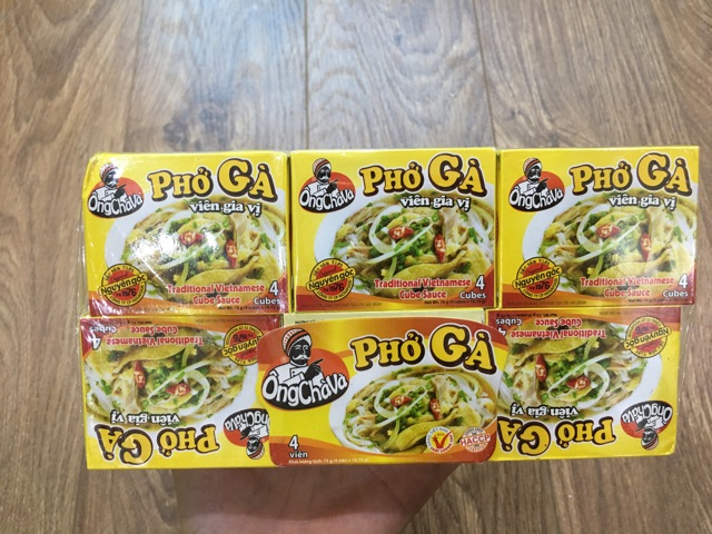 Gia vị phở gà ông chà và 1 hộp 4 viên