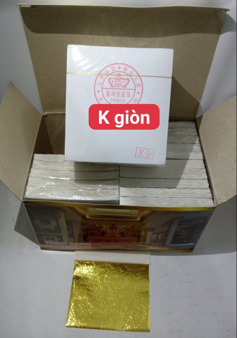 Set 500 lá vàng cao cấp Đế Vương, ứng dụng dát vàng tượng phật, đồ thờ, bàn ghế cao cấp, phào chỉ, đồ handmade