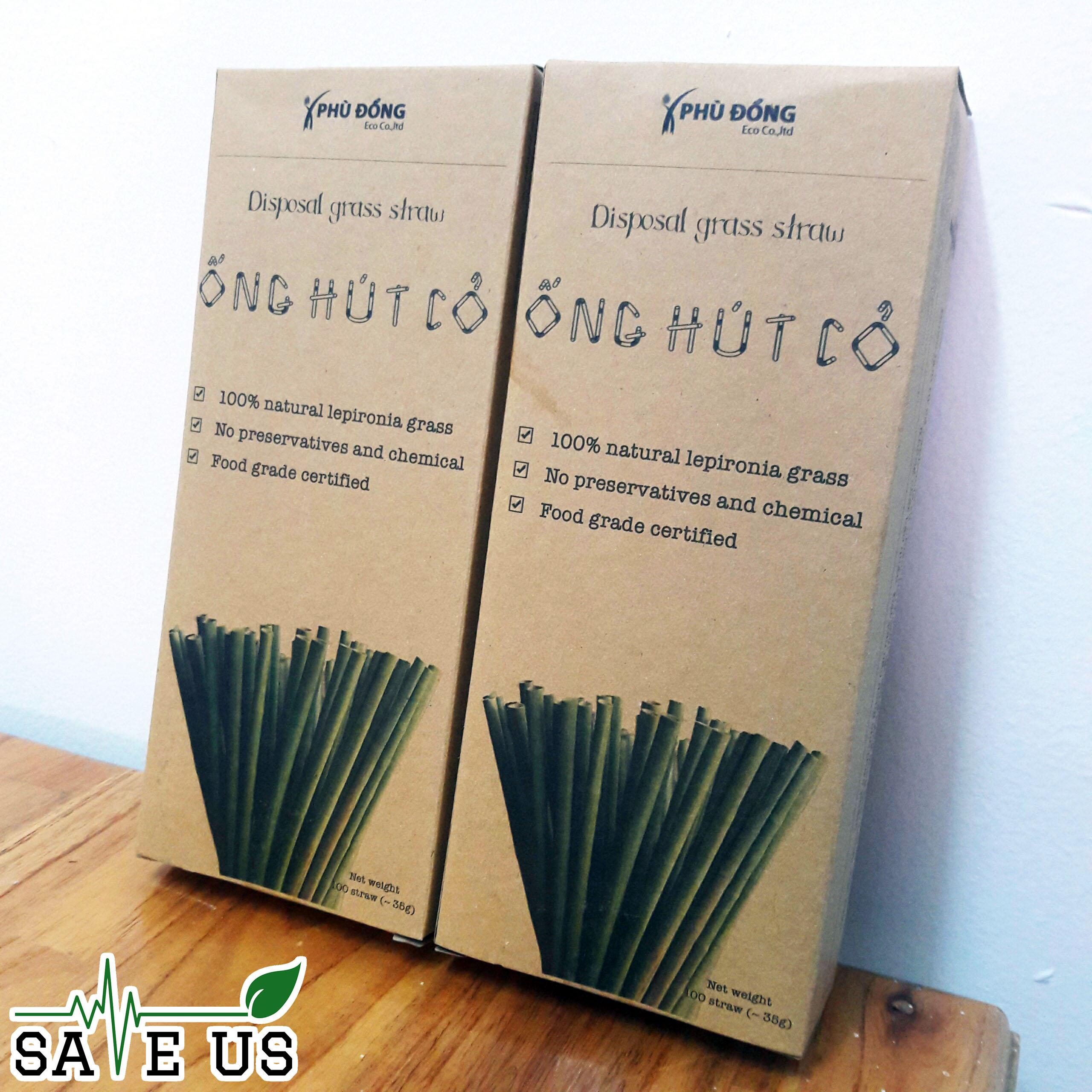 Hộp 100 ống hút cỏ bàng (dạng khô)
