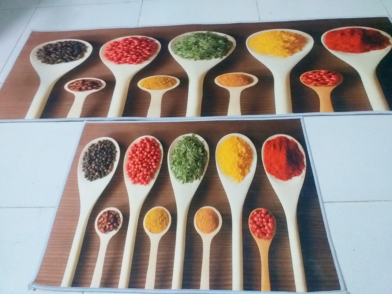 Bộ 2 thảm trải sàn nhà bếp tiện dụng( giao mẫu ngâũ nhiên)