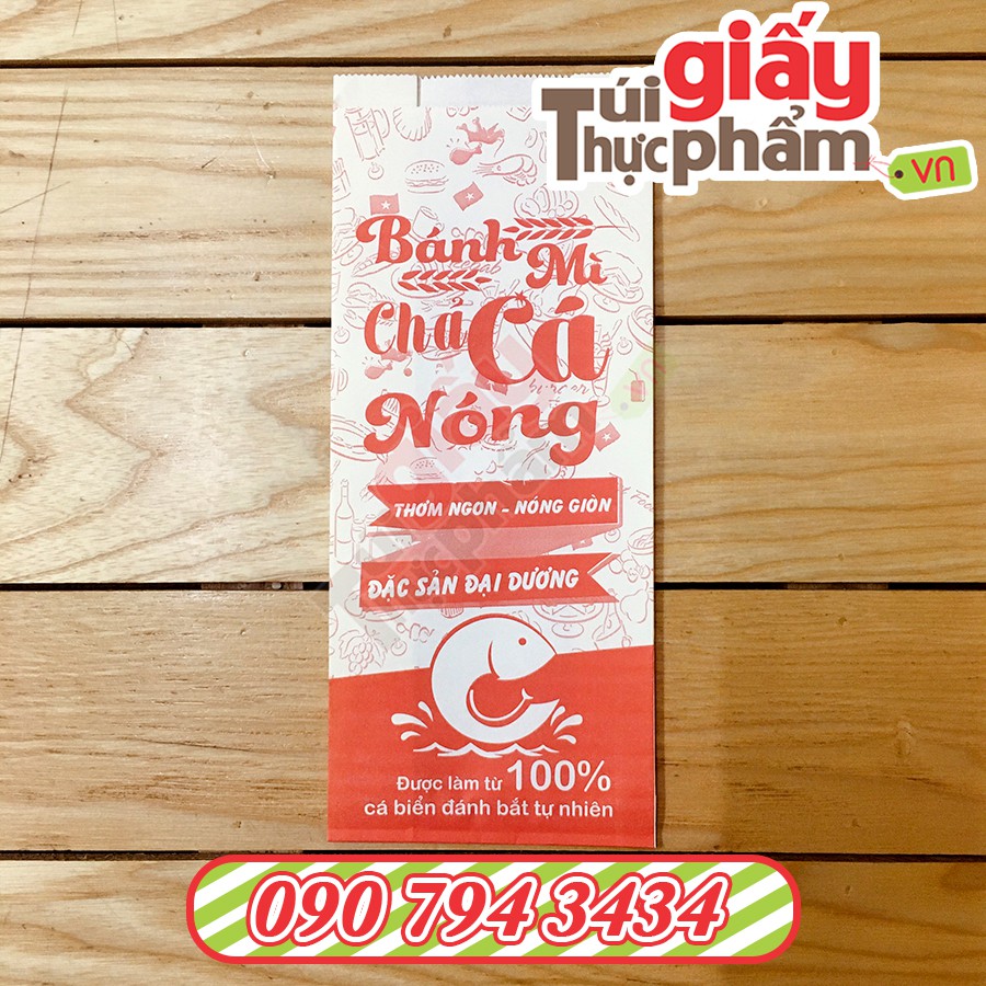 [Giá gốc]1000 Túi Bánh Mì Chả Cá Nóng (Fort - In Sẵn)