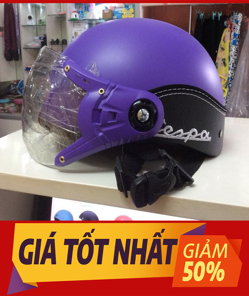 [GIÁ HỦY DIỆT] Mũ nón bảo hiểm Vespa có kính chắn nắng chắc chắn siêu bền, mu non bao hiem