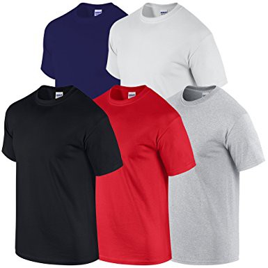 Combo 5 áo thun nam trơn chất liệu cotton thoáng mát, thấm hút tốt - màu ngẫu nhiên bm05