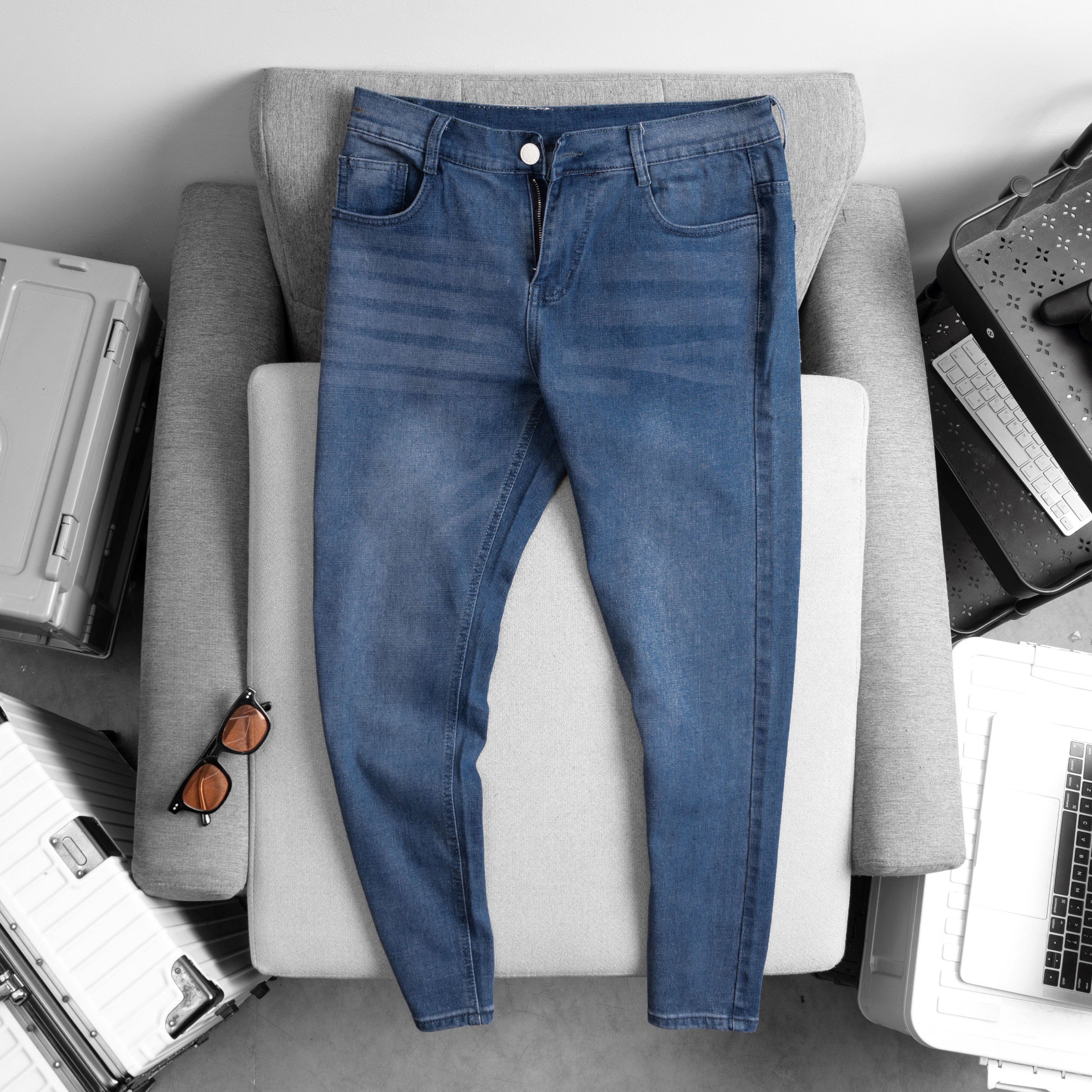 QUẦN JEAN NAM HNK04 QUẦN BÒ NAM CO GIÃN TỐT KHOÁ KÉO NÚT GÀI CHUẨN BODY HÀNG MỚI HÌNH THẬT