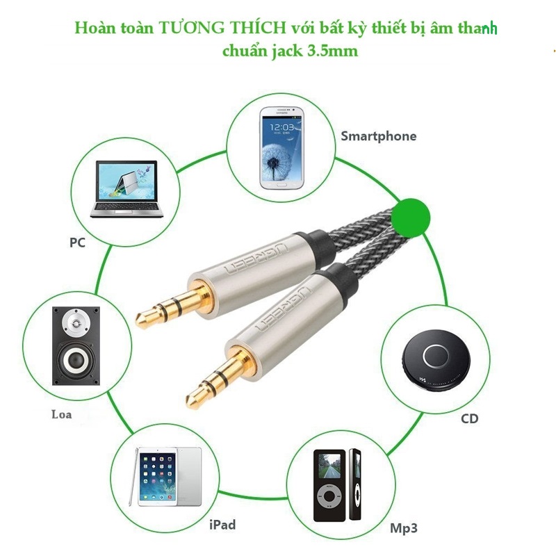 Cáp Audio 3.5mm dài 15M Ugreen 10610