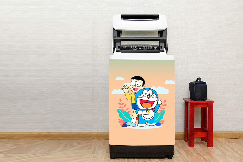 [HCM]Decal dán máy giặt mẫu Doraemon 07