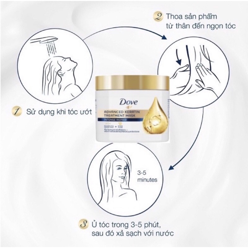 Kem Ủ Tóc Phục Hồi Hư Tổn DOVE