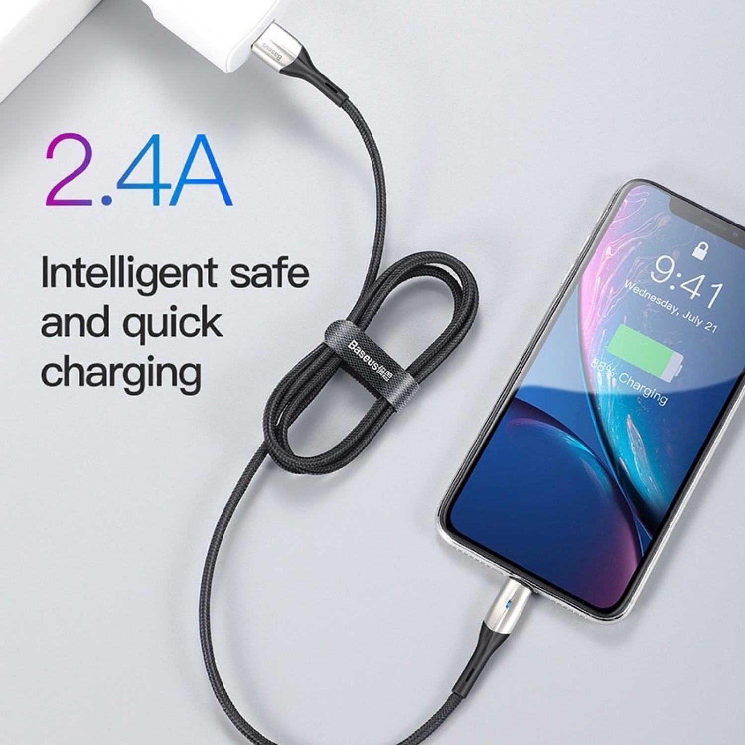Cáp sạc iρhone Baseus Horizontal 2.4A Cáp lightning truyền dữ liệu tốc độ cao