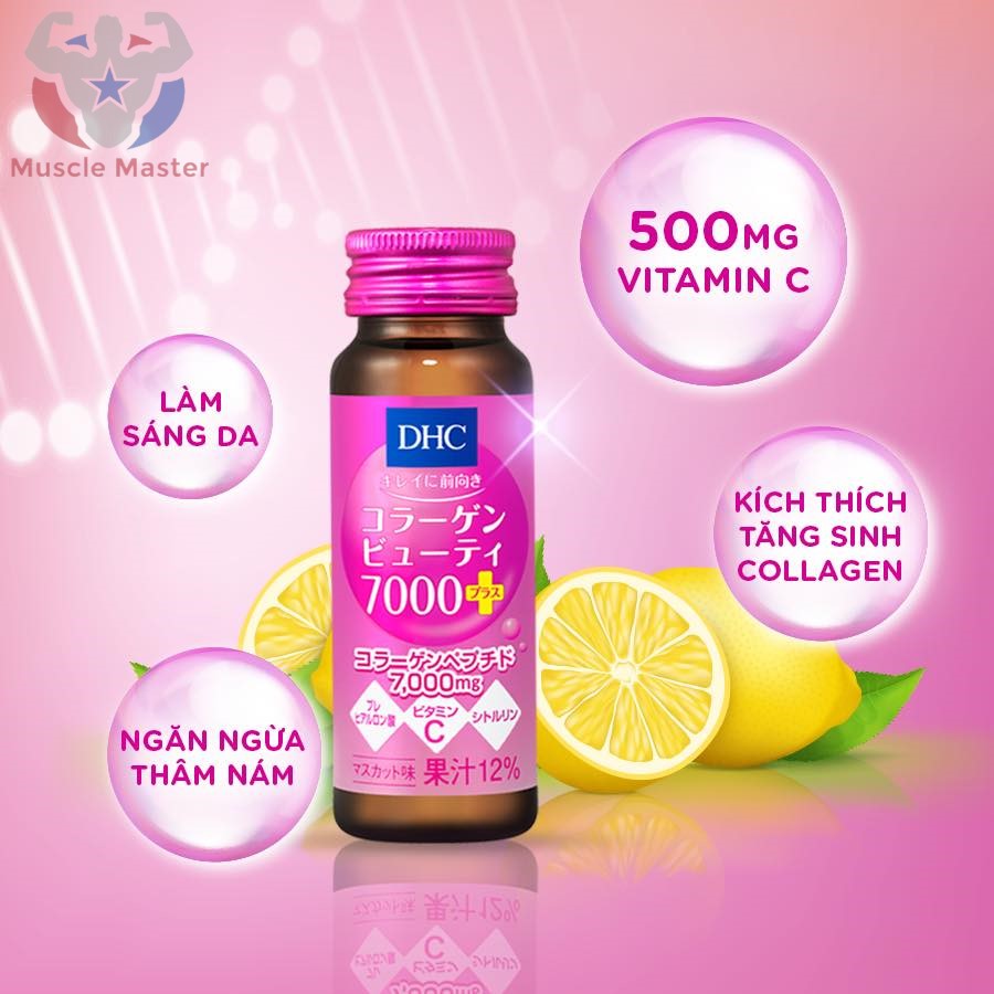 Lọ Collagen Nước DHC Collagen Beauty 7000 Plus (10 Lọ)