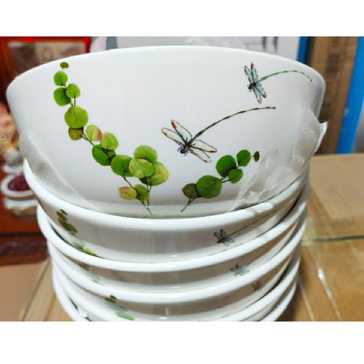 [HCM]bộ tô sứ trắng ăn cơm - tô sứ trắng