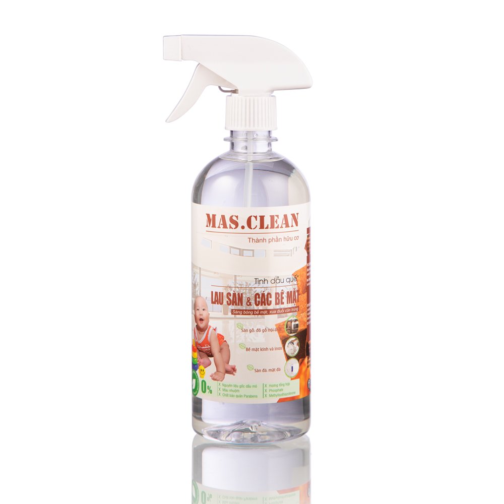 [HCM]Nước lau đa năng hữu cơ Mas.Clean - chai 635ml