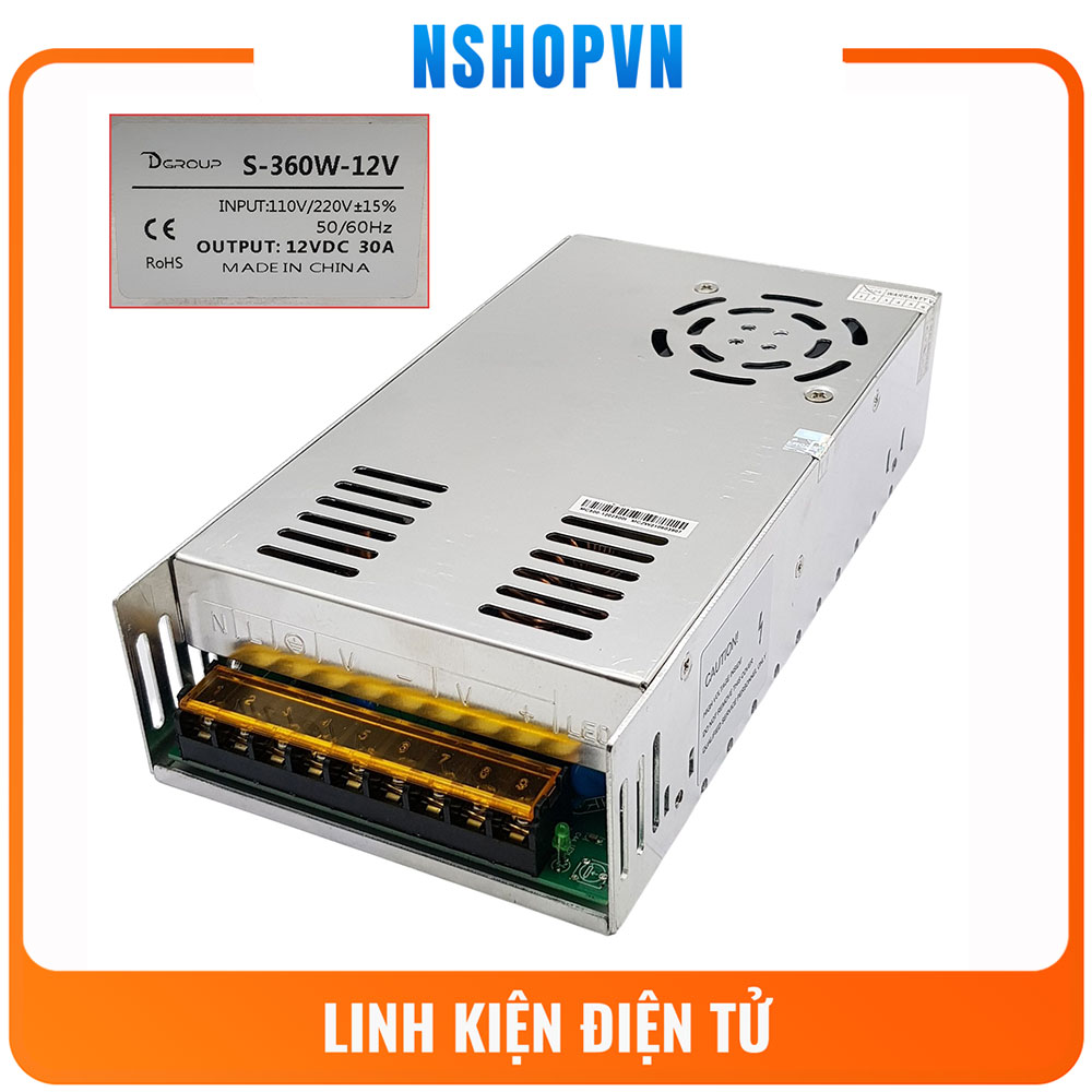 Nguồn tổ ong 12V 30A loại tốt