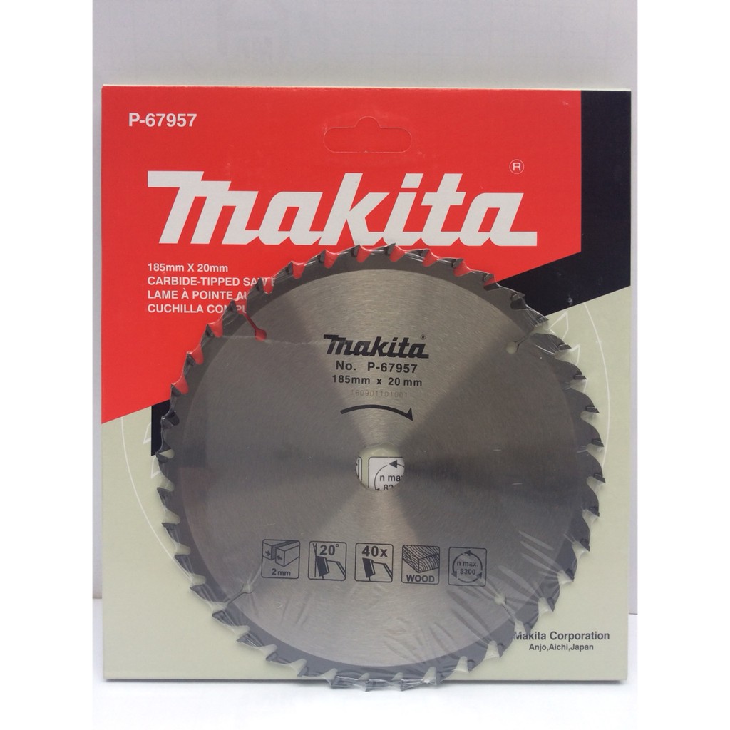 Đĩa cắt gỗ 185mm x 40 răng makita p-67957