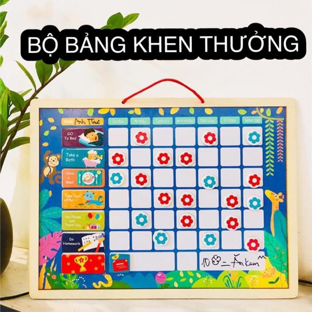 Bảng Khen Thưởng Kỷ Luật Các Ngày - Bé chăm ngoan cả tuần