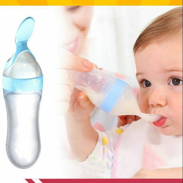 Bình Thìa Ăn Dặm Silicon Cho Bé