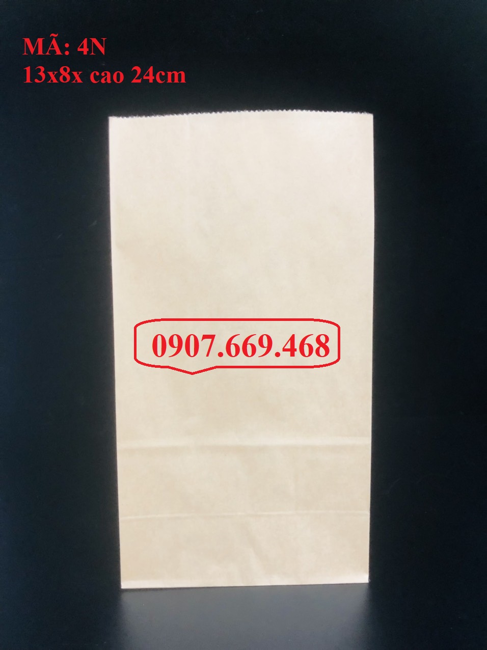 Túi giấy kraft nâu đựng thực phẩm take away ( 200 túi)