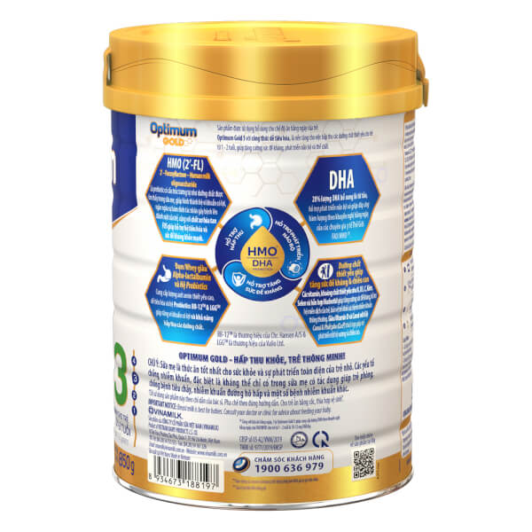 Sữa bột Optimum Gold 3 850g