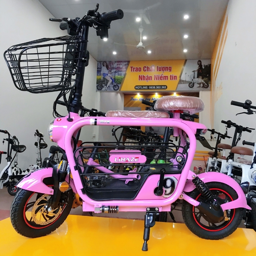 Xe đạp điện mini gấp gọn giá rẻ Lihaze dành cho trẻ em, học sinh ...