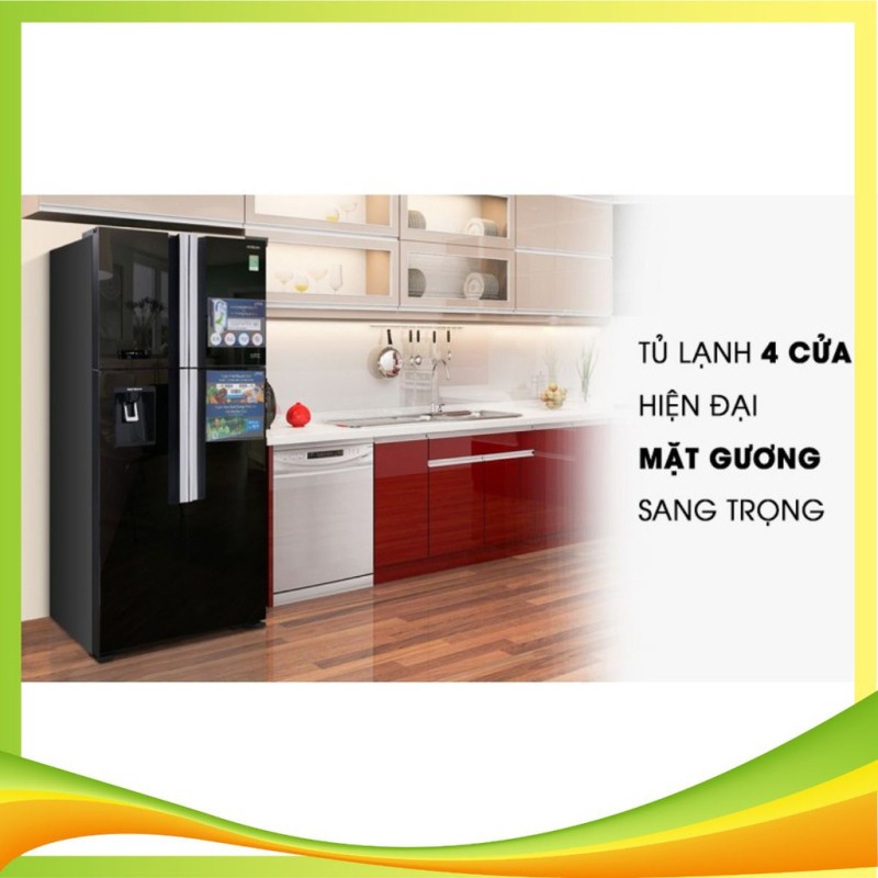 Tủ lạnh Hitachi 4 cánh màu đen R-FW690PGV7(GBK) ( Vận chuyển miễn phí khu vực TP Hà Nội)