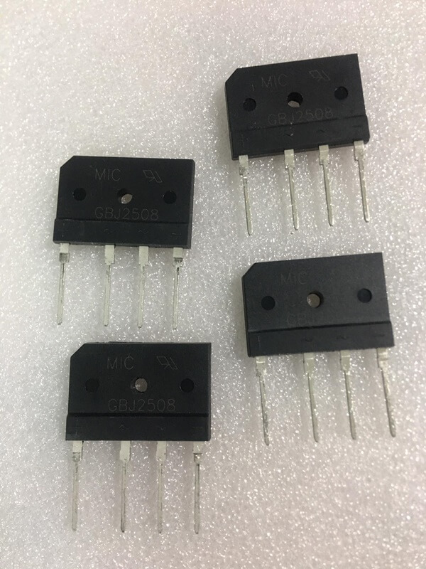 (10 chiếc)Diode cầu GBJ2508, GBJ2510, D25XB80 25a 1000v loại tốt ( chuyên thay trong bếp từ)
