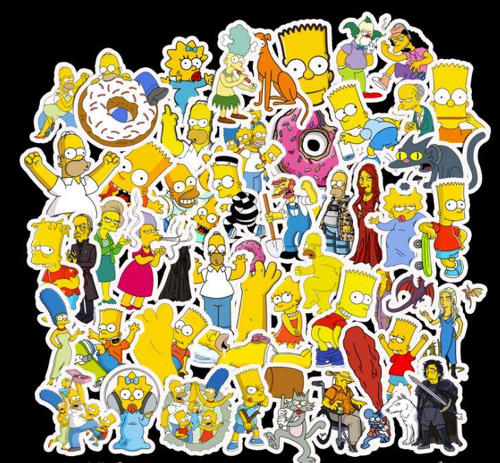Sticker HOẠT HÌNH SIMP-SON nhựa PVC không thấm nước, dán nón bảo hiểm, laptop, điện thoại, Vali, xe, Cực COOL #21