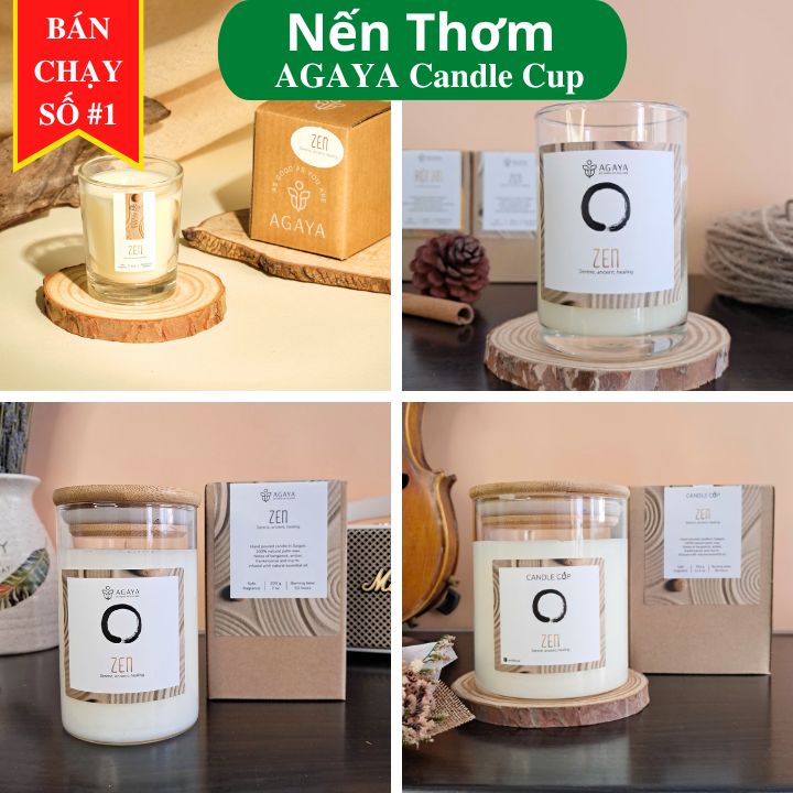 Nến thơm tĩnh lặng AGAYA Candle Cup - Mùi Zen