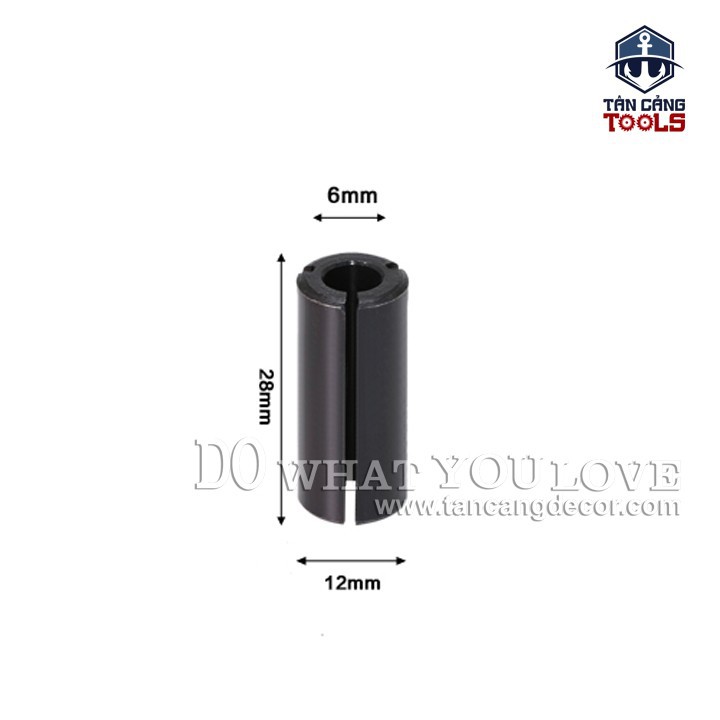 Đầu Chuyển Cốt Máy Phay 12.7 mm Xuống 6 mm