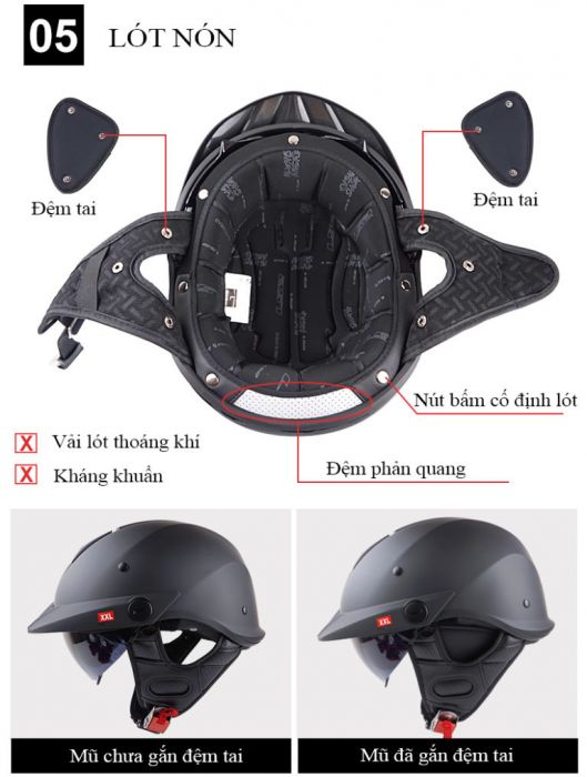 Mũ Nửa Đầu LS2 OF590 Rebellion - MotorStore