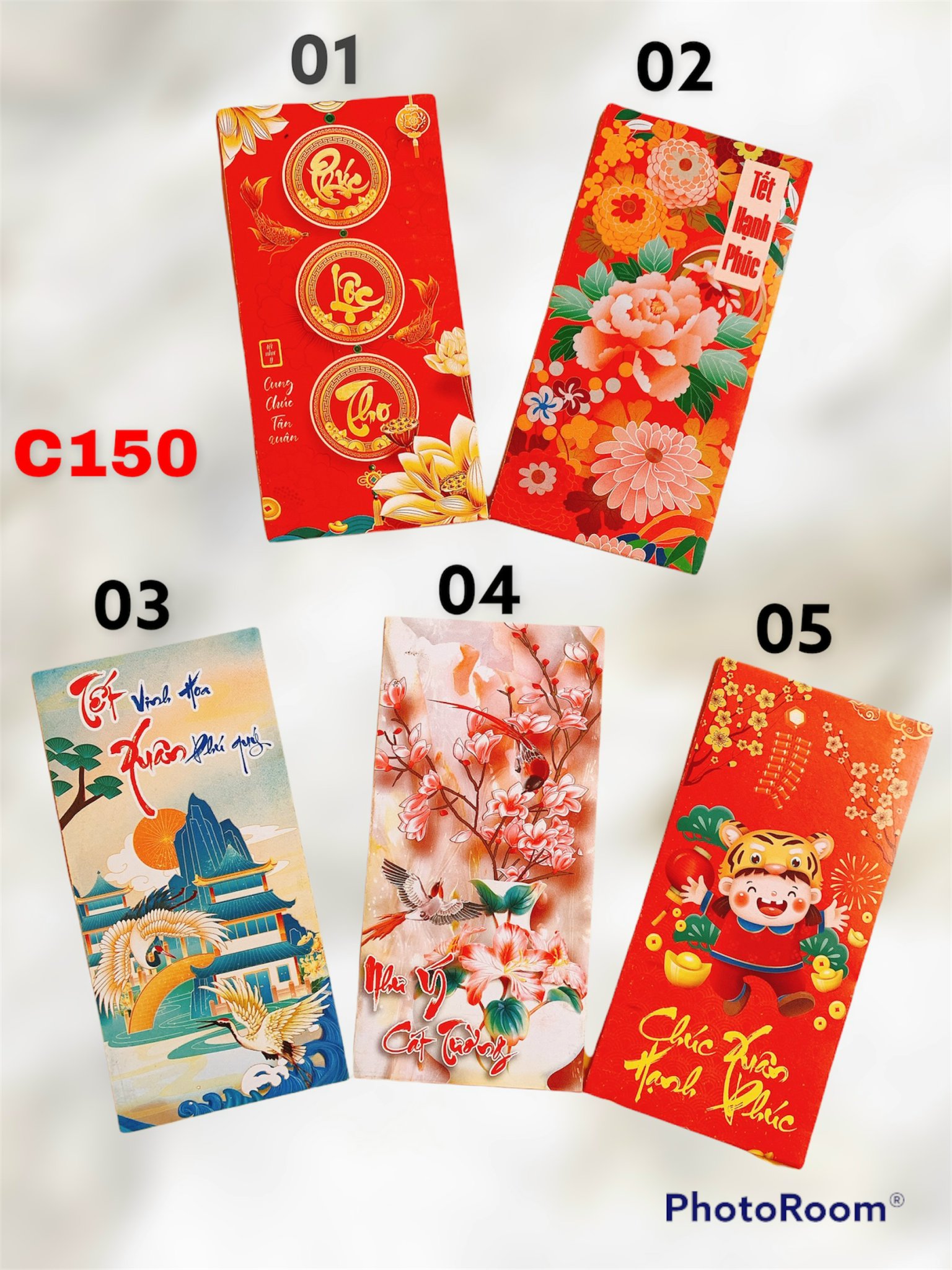 Set 10 bao lì xì tết 2023