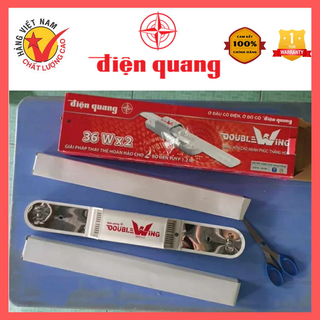 Bộ đèn Doublewing Điện Quang ĐQ DW 236D 2x36W ( Ánh sáng trắng )