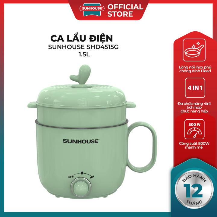 Ca lẩu điện mini 1.5L Sunhouse SHD4515G –…