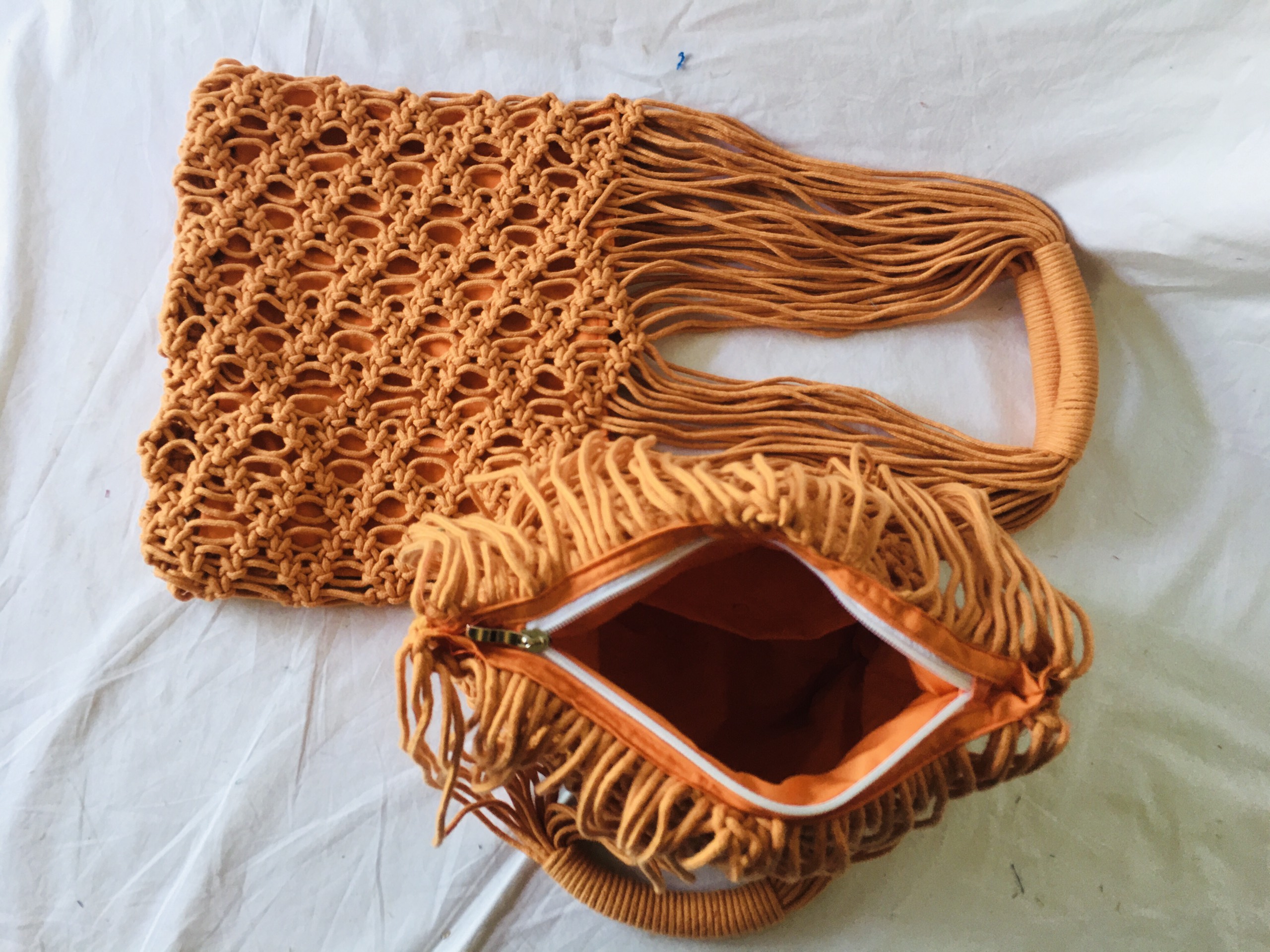 Túi Đeo Vai Macrame Đi Biển Phong Cách Boho Retro (Có Lót Bên Trong)