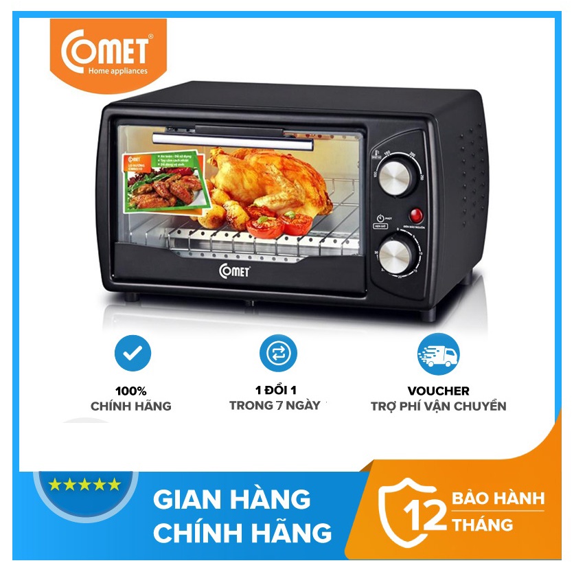 [CHỈ 7.3 HOÀN TIỀN 15%]Lò nướng điện đa năng 10 lít Comet CM6510