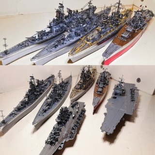 Mô hình 3d kim loại lắp ráp thiết giáp hạm tàu chiến tàu sân bay piececool siêu đẹp [ chưa lắp ] 1