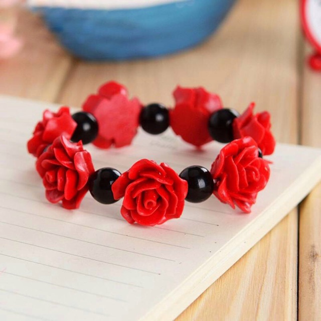 Charm hoa hồng chu sa - KL085